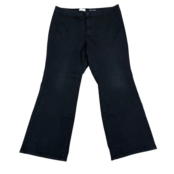 Pilcro Denim - Pilcro Black High Rise Flare Jeans Womens Size 20W Stretch Denim Closet Staple